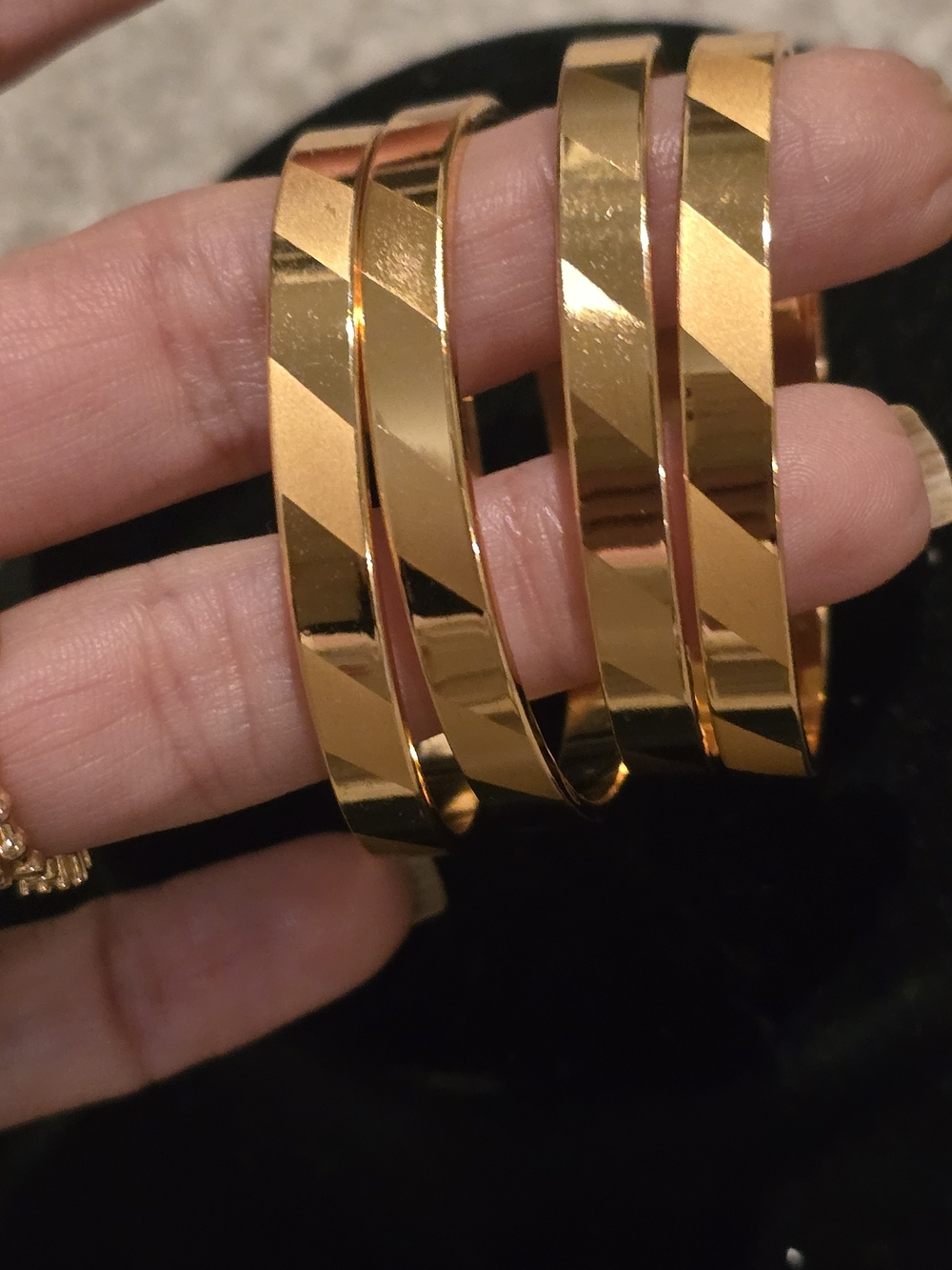Baby 22K Gold Plated Dubai Twisted Bangle Bracelet Set 6-9M
